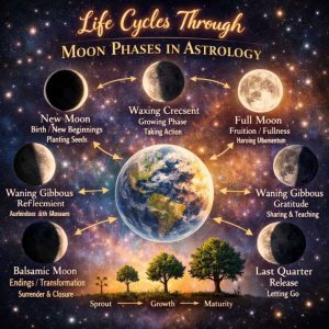 Understanding Life Cycles Through Moon Phases in Astrology - JyotishGram