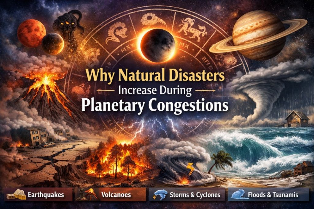 Why Natural Disasters Increase During Planetary Congestions