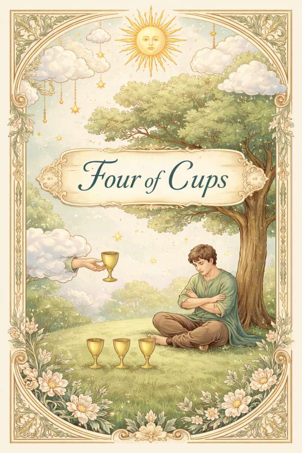 Four of Cups Tarot Meaning: Love, Career & Yes/No - JyotishGram
